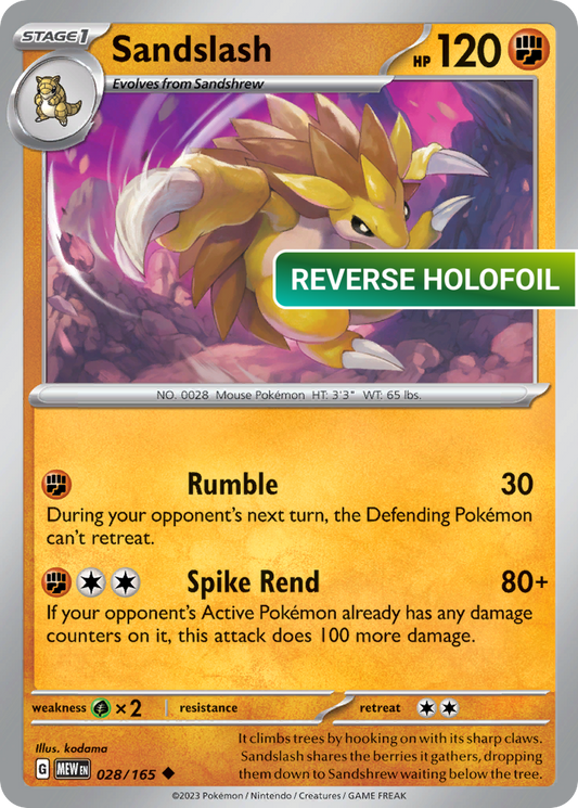 Sandslash (MEW) #028 [EN/R] s/o