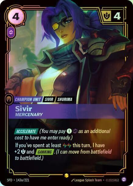 Sivir - Mercenary (Alternate Art) (SFD) #143a [EN/F] s/o