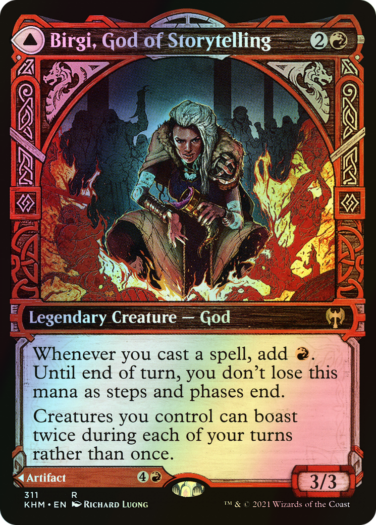 Birgi, God of Storytelling // Harnfel, Horn of Bounty (KHM) #311 [EN/F] s/o