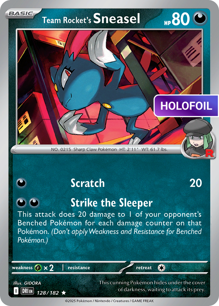 Team Rocket's Sneasel (DRI) #128 [EN/H] s/o