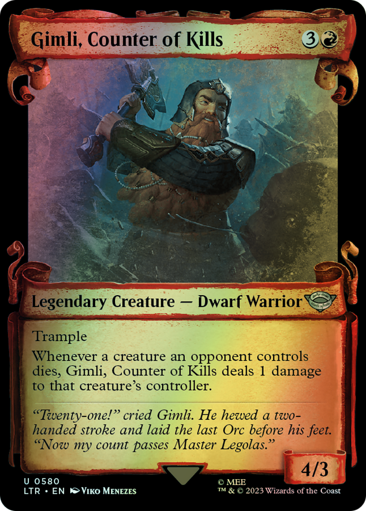 Gimli, Counter of Kills - Silver Foil (LTR) #580 [EN/F] s/o