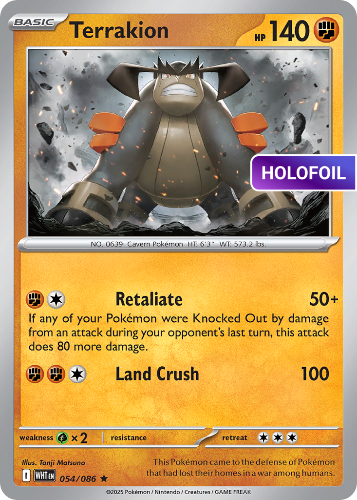 Terrakion (WHT) #054_V1 [EN/H]