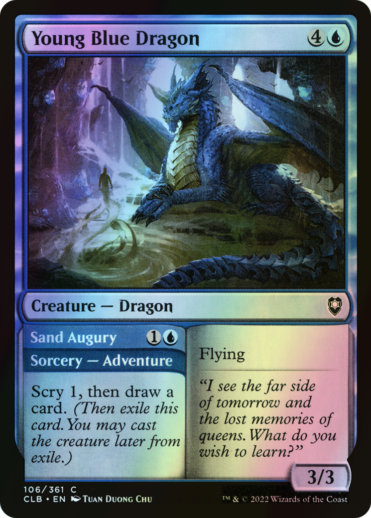 Young Blue Dragon // Sand Augury (CLB) #106 [EN/F]