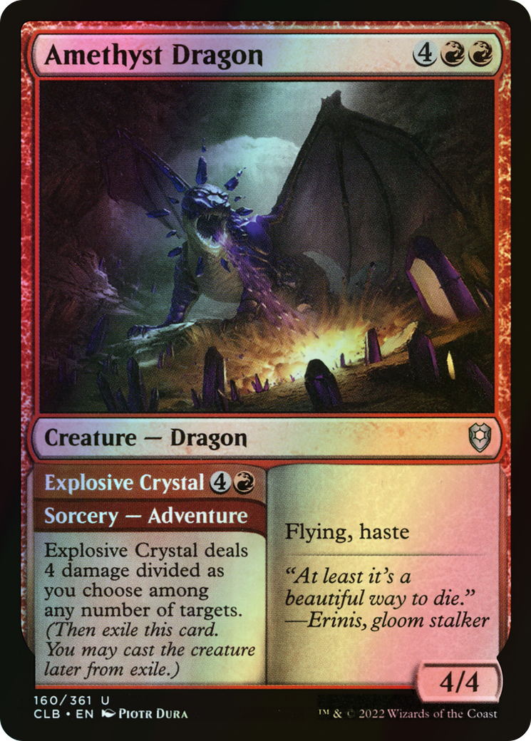 Amethyst Dragon // Explosive Crystal (CLB) #160 [EN/F] s/o