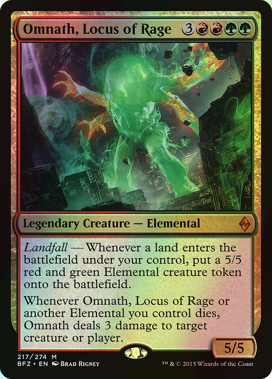 Omnath, Locus of Rage (BFZ) #217 [EN/F] s/o
