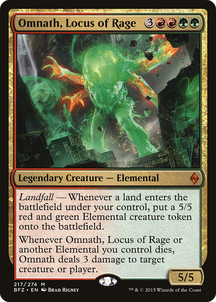 Omnath, Locus of Rage (BFZ) #217 [EN/N] s/o