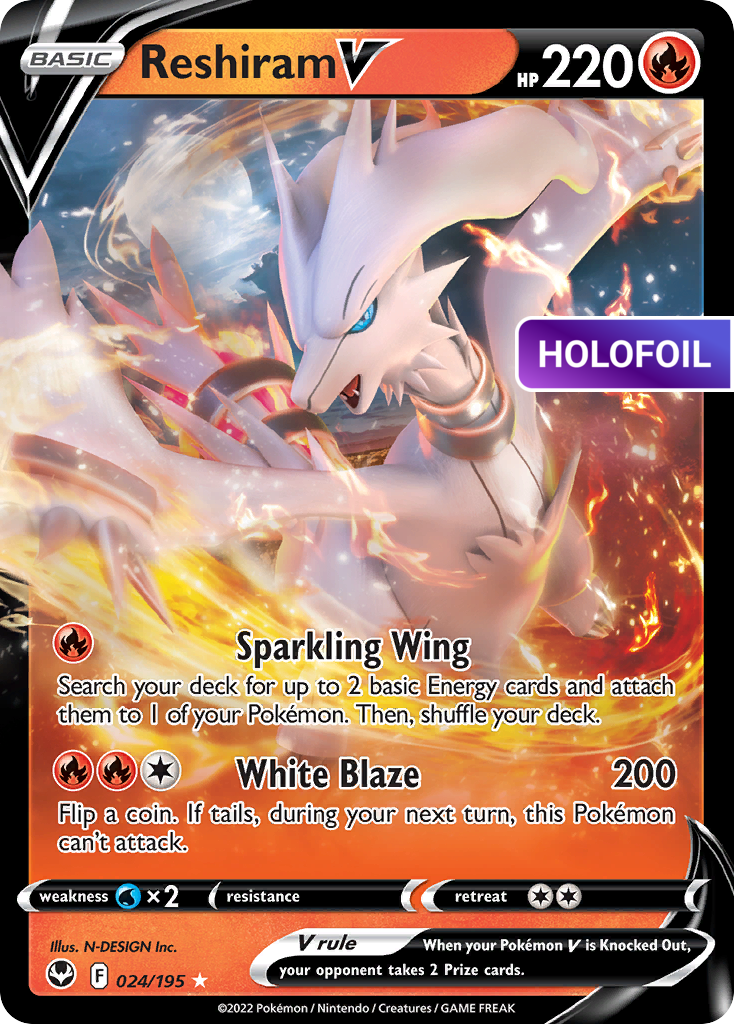 Reshiram V (SIT) #024 [EN/H] s/o