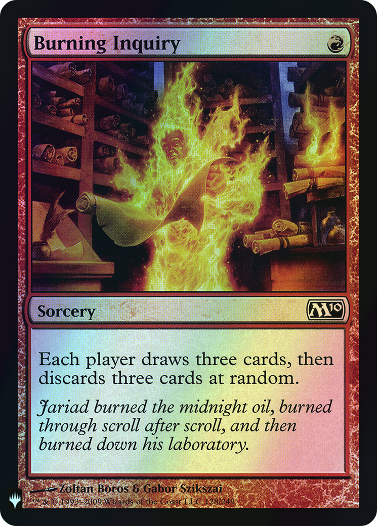 Burning Inquiry (PLST) #M10-128 [EN/F]