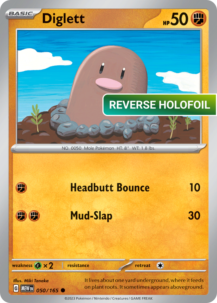 Diglett (MEW) #050 [EN/R] s/o