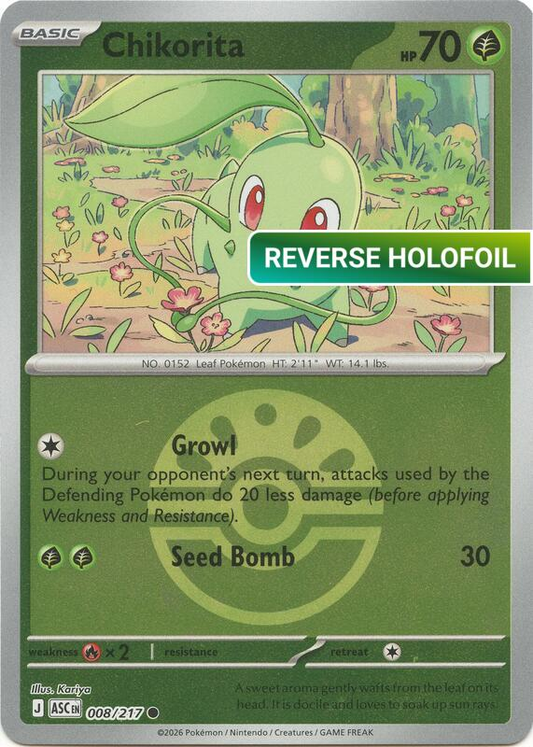 Chikorita (Friend Ball) (ASC) #008_V2 [EN/R] s/o