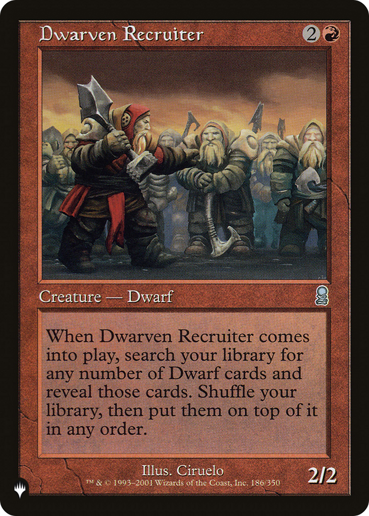 Dwarven Recruiter (PLST) #ODY-186 [EN/N] s/o