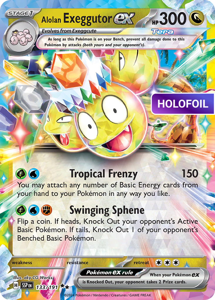 Alolan Exeggutor ex (SSP) #133 [EN/H]