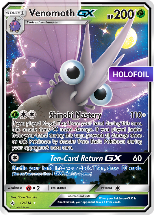 Venomoth GX (UNB) #12 [EN/H]
