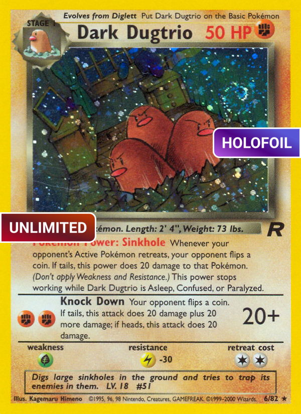 Dark Dugtrio (6) (TR) #06 [EN/UH]