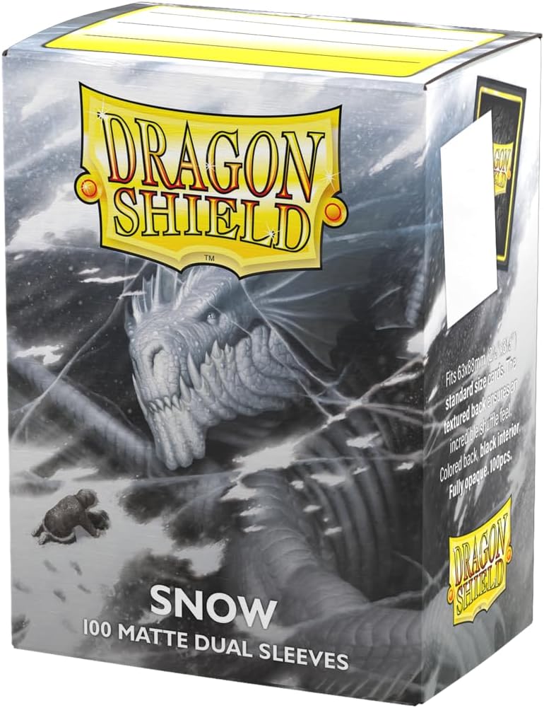 Dragon Shield Dual Matte Standard Sleeves - Snow (100-Pack)
