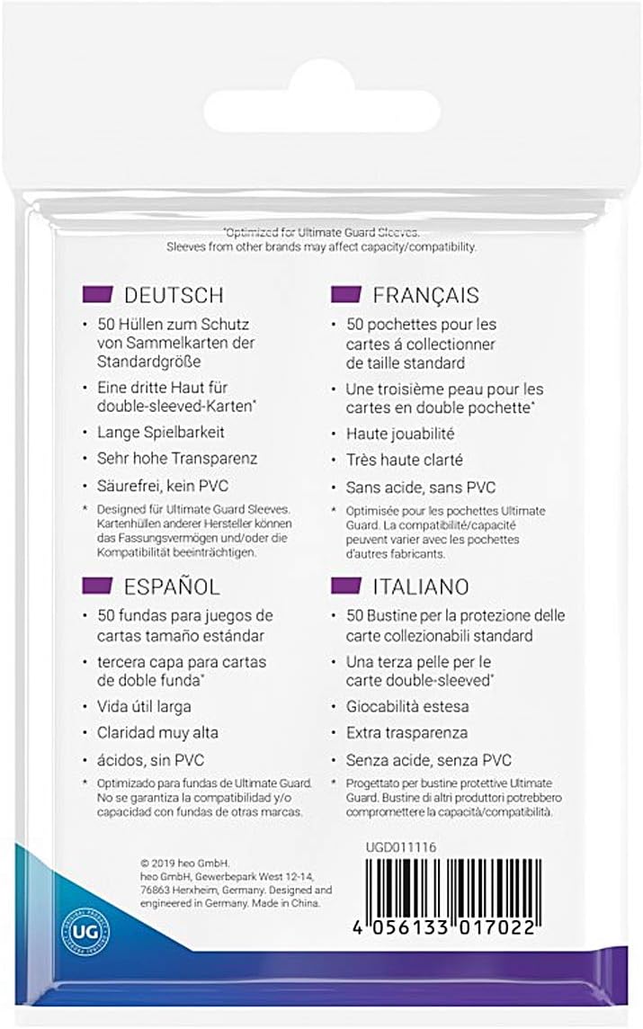 Ultimate Guard Supreme UX Sleeves: 3rd Skin (50) (Outer Sleeve)