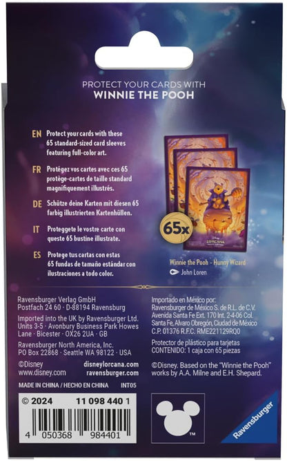 Lorcana TCG Card Sleeve Pack - Winnie The Pooh – Hunny Wizard (65 Sleeves)
