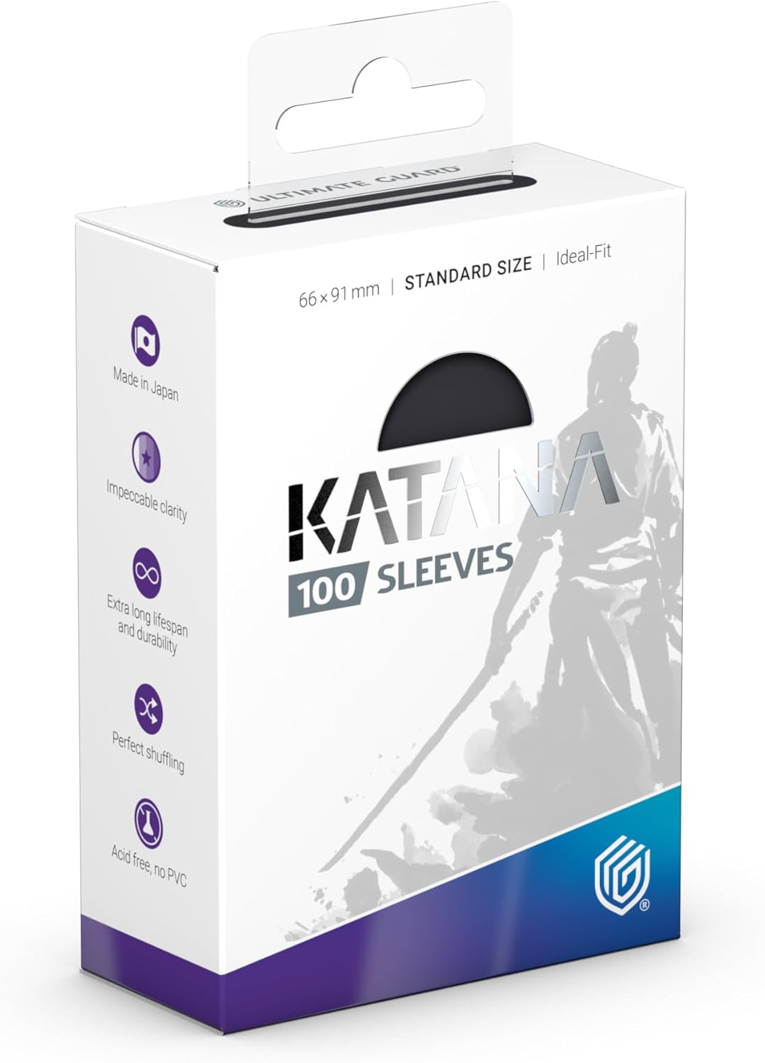 Katana Standard Size Sleeves - Obsidian Shard (100-Pack)