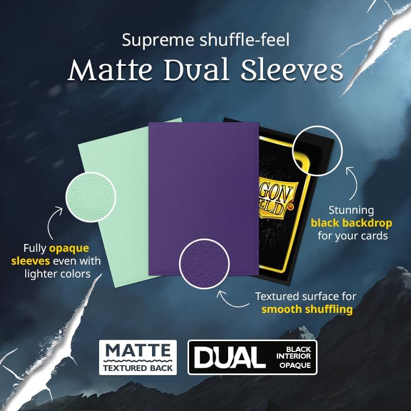 Dragon Shield Dual Matte Standard Sleeves - Cobalt and Silver (100-Pack)