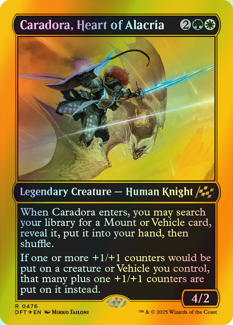 Caradora, Heart of Alacria - Firstplace Foil (DFT) #476 [EN/F] s/o