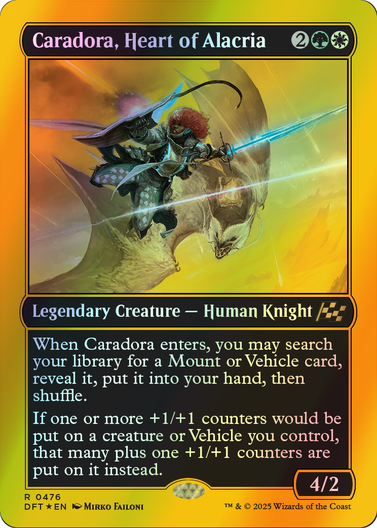 Caradora, Heart of Alacria - Firstplace Foil (DFT) #476 [EN/F] s/o