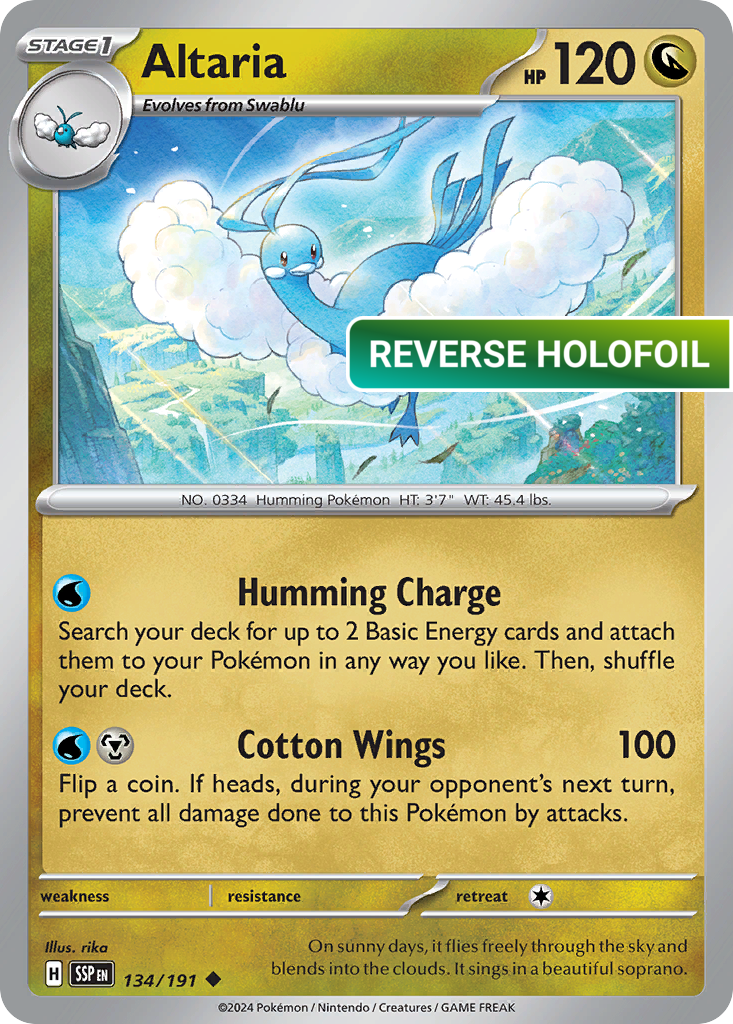 Altaria (SSP) #134 [EN/R] s/o