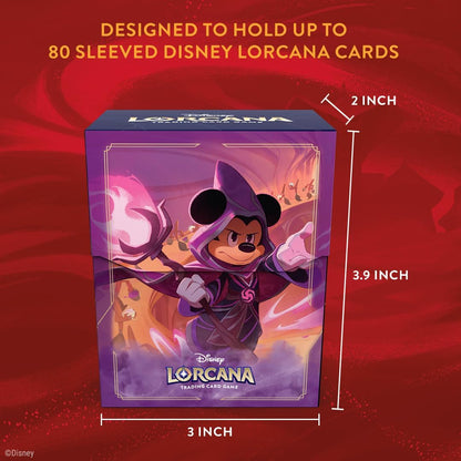 Lorcana TCG Deck Box: Mickey Mouse - Wayward Sorcerer (80 Cards)