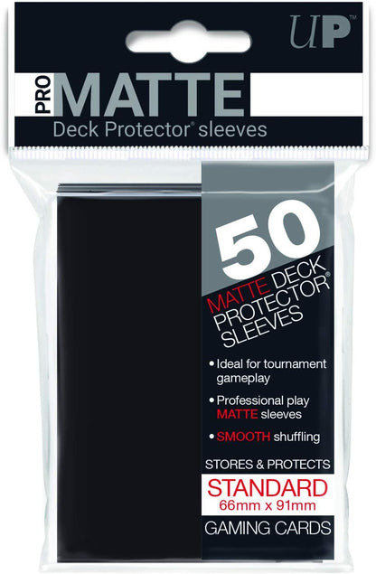 Ultra PRO Matte Standard Deck Protector Sleeves 50ct - Black