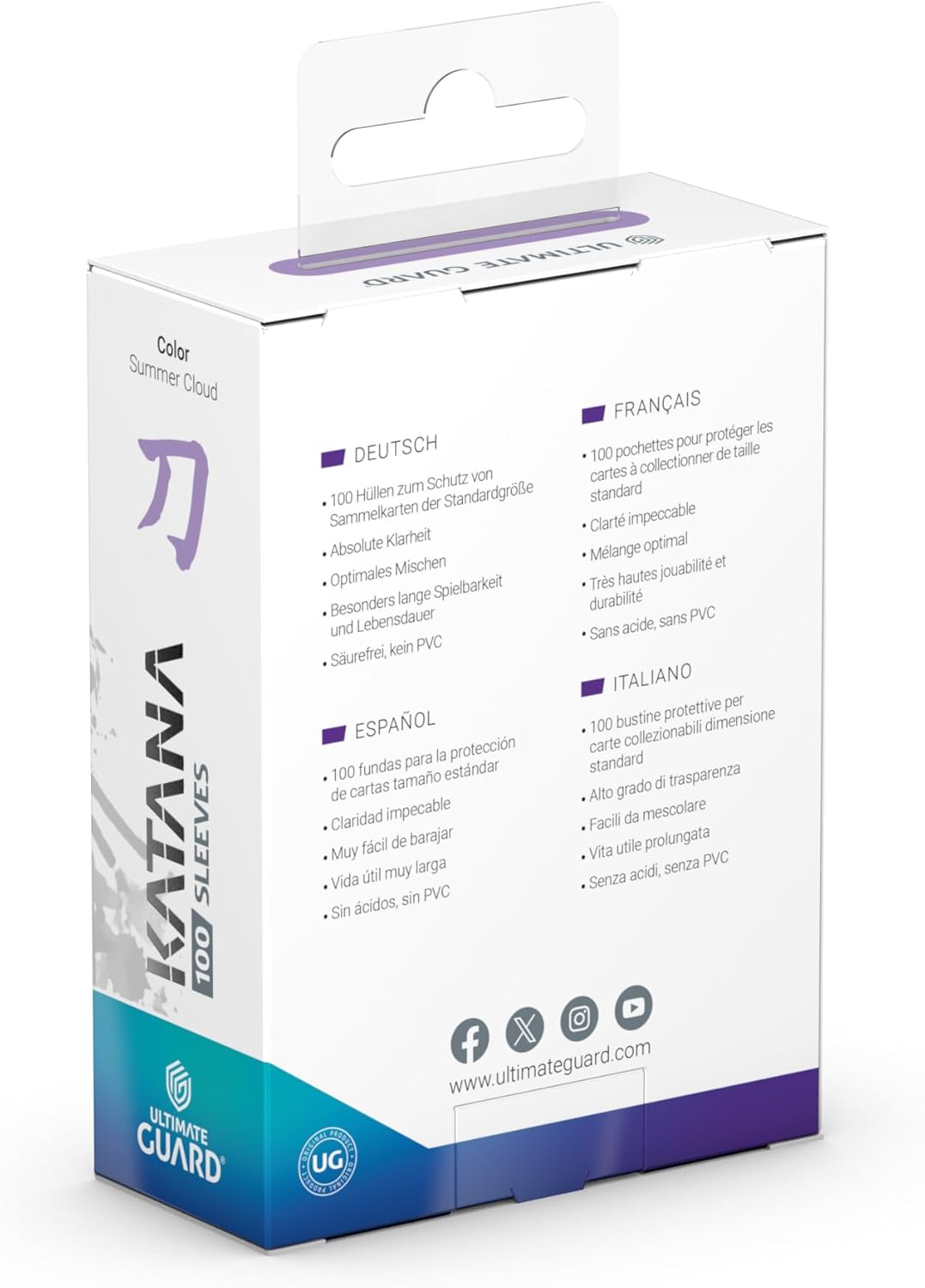 Katana Standard Size Sleeves - Summer Cloud (100-Pack)