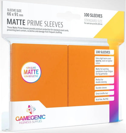 Gamegenic Prime Sleeves Matte:  Orange (100)