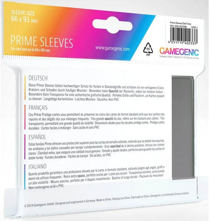 Gamegenic Prime Sleeves:  Gray (100)