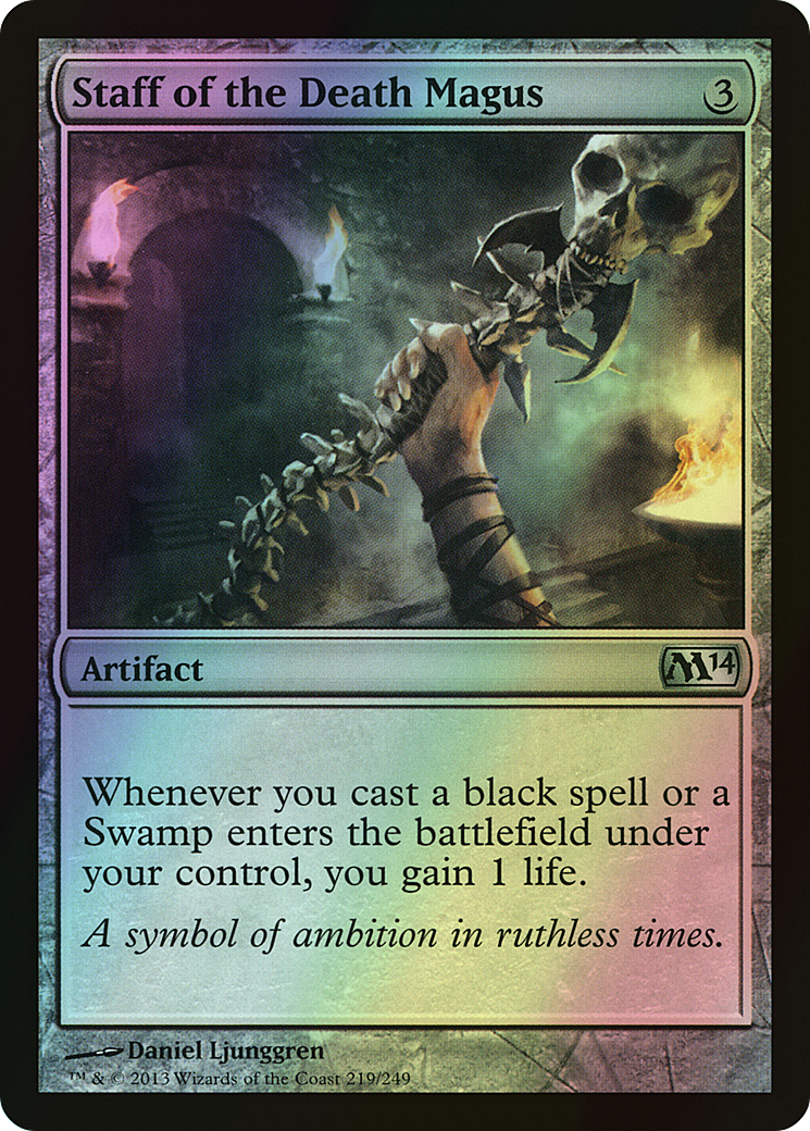 Staff of the Death Magus (M14) #219 [EN/F] s/o