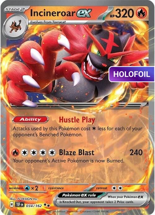 Incineroar ex - 034/162 (TEF) #034 [EN/H]