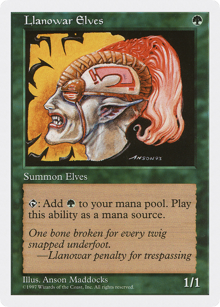 Llanowar Elves (5ED) #313 [EN/N] s/o