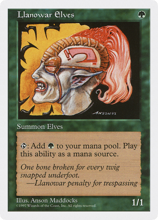 Llanowar Elves (5ED) #313 [EN/N] s/o