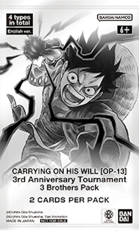 Carrying On His Will: 3rd Anniversary Tournament Cards: Carrying On His Will - 3rd Anniversary Tournament 3 Brothers Pack (OP13ANN) [EN]