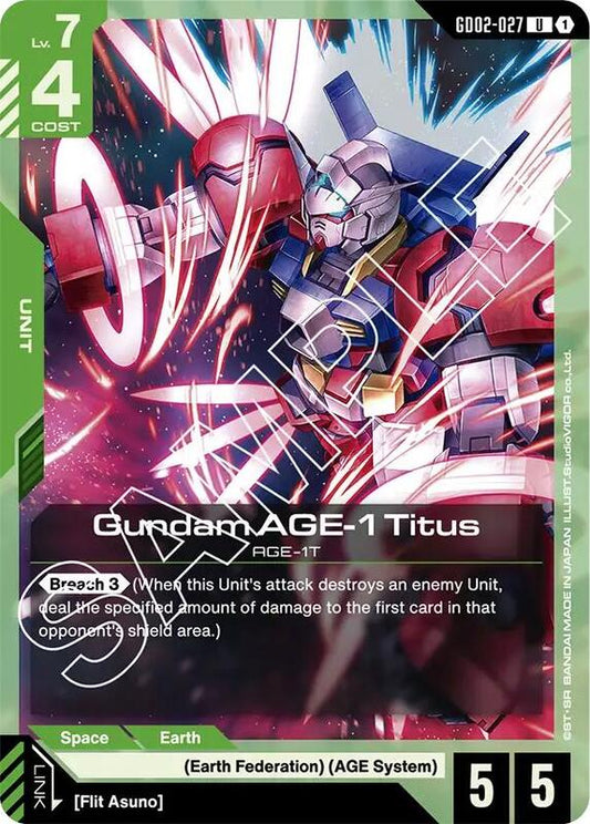 Gundam AGE-1 Titus (GD02-027) (GD02) #GD02-027 [JA/N]