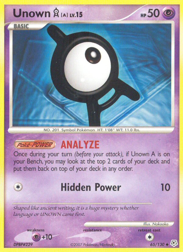 Unown [A] (DP) #65 [EN/N] s/o