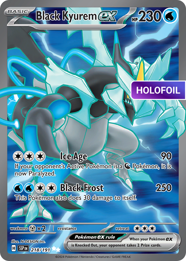 Black Kyurem ex - 218/191 (SSP) #218 [EN/H] s/o