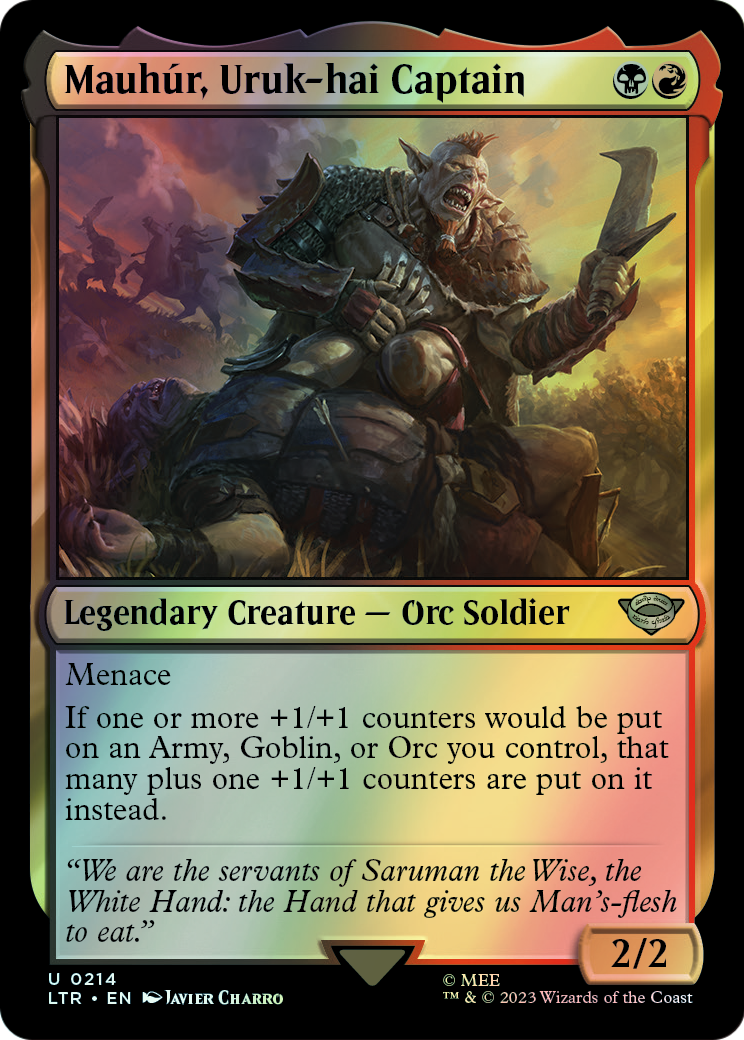 Mauhúr, Uruk-hai Captain (LTR) #214 [EN/F]