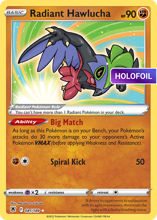 Radiant Hawlucha (ASR) #081 [EN/H] s/o
