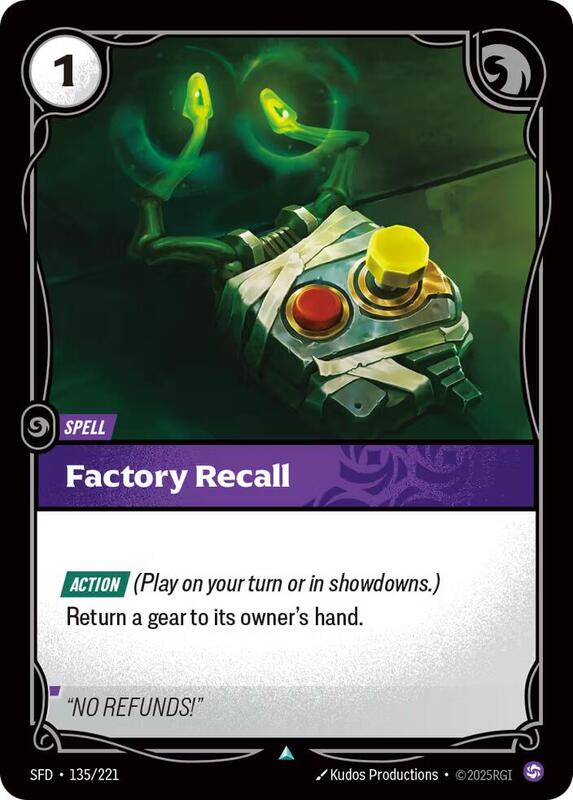 Factory Recall (SFD) #135 [EN/N]