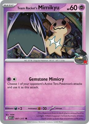 Team Rocket's Mimikyu - 097/217 (ASC) #097_V1 [EN/N]