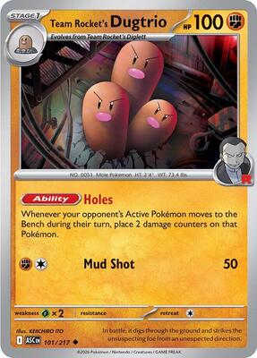 Team Rocket's Dugtrio - 101/217 (ASC) #101_V1 [EN/N]