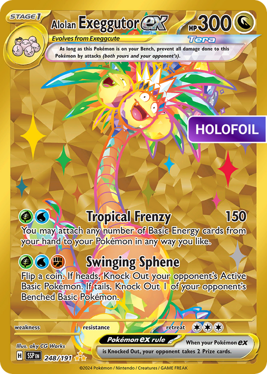 Alolan Exeggutor ex (SSP) #248 [EN/H] s/o