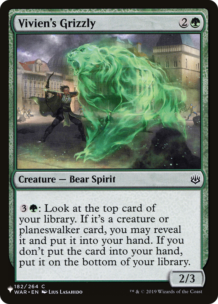 Vivien's Grizzly (PLST) #WAR-182 [EN/N]