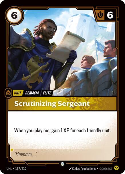 Scrutinizing Sergeant (UNL) #157 [EN/N]