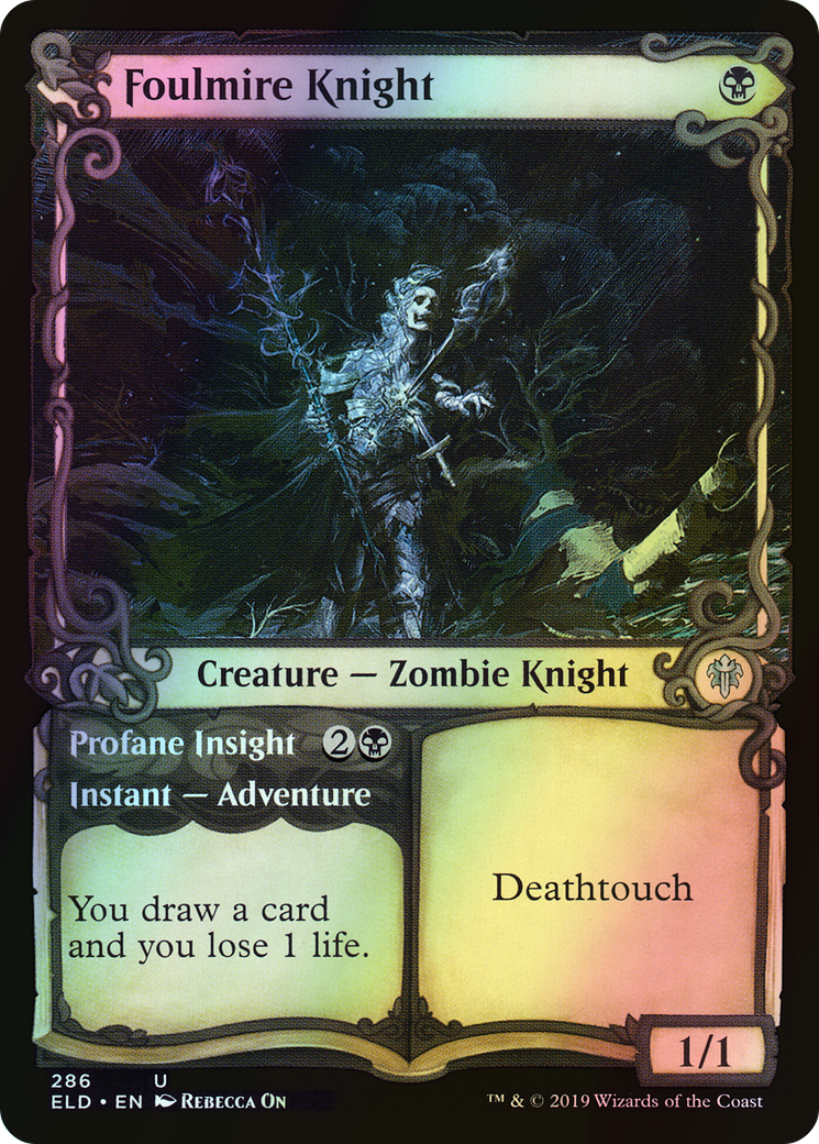 Foulmire Knight // Profane Insight (ELD) #286 [EN/F] s/o