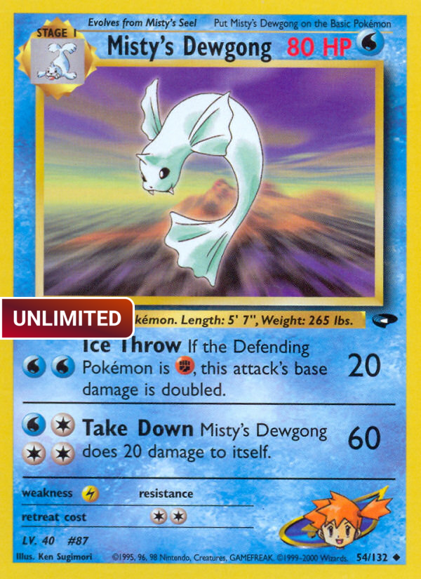 Misty's Dewgong (G2) #054 [EN/U]