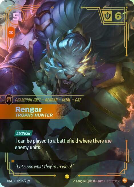 Rengar, Trophy Hunter (Alternate Art) (UNL) #120a [EN/F]